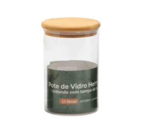 HERMÉTICO COM TAMPA DE BAMBU 1.1 L CV-210
