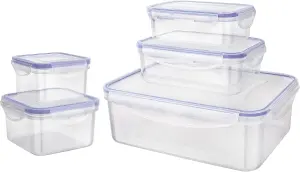 Euro Home - Conjunto Pote Hermético, 5 Peças - PLA3604-AZ