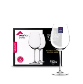 TAÇA DE CRISTAL 650ML SEU LAR C/6