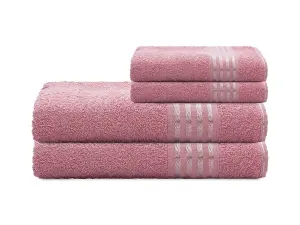 Toalha Decor Para Rosto 45x70 Rosa CAMESA Ref F3595 Macia E Elegante Para Banheiro