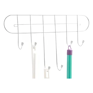 Suporte Multiuso de Parede 6 Posições Cromado Linha Organização Azzo