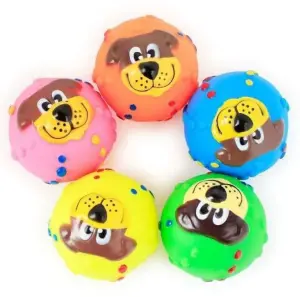 BRINQUEDO DE BORRACHA BOLA  ROSTO DE DOG ZN0070
