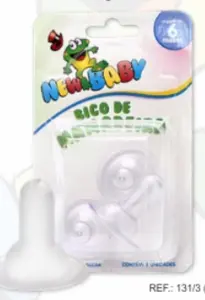 Bico De Mamadeira C/5 Saquinho NEW BABY Ref 131/5 Infantil Resistente E Seguro Para Alimentação Do Bebê