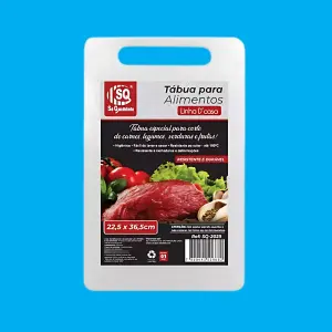 Tabua De Plastico Para Uso Culinario Ref. SQ2029 SQ Resistente E Facil De Limpar