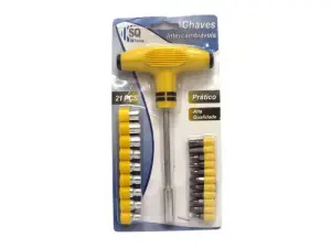 Chaves Intercambiaveis 21Pcs Ref. SQ2000 SQ Kit Completo Resistente E Versatil Para Uso Profissional