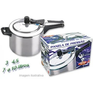 Panela Pressão Polida Fechamento Interno 4,5L FULGOR