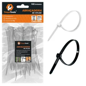 Abraçadeira de Nylon Akash Imports TRY-0061 – Fixa Cabos e Fios com Resistência e Durabilidade