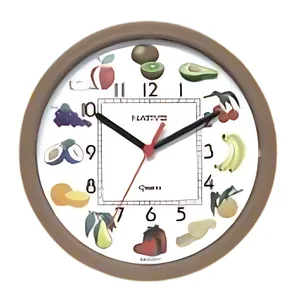 Relógio de Parede Redondo Fruta 22cm - Nativo