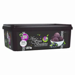 Pote 1,02 kg Açaí Zero C/4 un Fruta Brasileira
