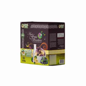 Caixa 5 litros – 4,3 kg Açaí com Iogurte de Maracujá Fruta Brasileira