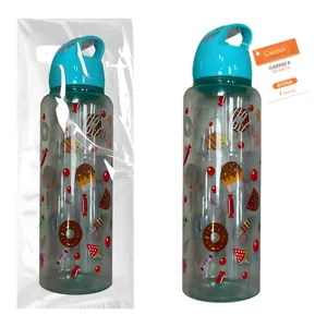 Garrafa Infantil 800 ml Akash Imports CRS-2897 com Tampa Antivazamento e Design Divertido
