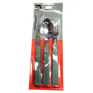Jogo Garfo de Mesa 3 Peças Cabo Plástico Vermelho Opa Cartela MARTINAZZO Ref. 65310/8 – Resistente e Prático para o Dia a Dia
