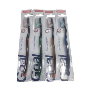 Escova Dental Uso Adulto C/12 GOAL Ref Gl0658 Para Higiene Bucal Diária Com Cerdas Macias E Confortáveis