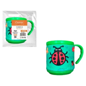 Caneca Infantil 230 ml Akash Imports CRS-2887 Colorida e Resistente para Crianças