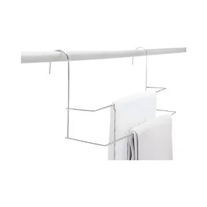 Toalheiro de Box Duplo Cromado Linha Banheiro Azzo