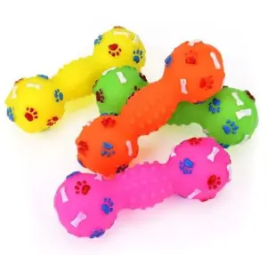 BRINQUEDO DE BORRACHA HALTERES PATA OSSO ZN0090