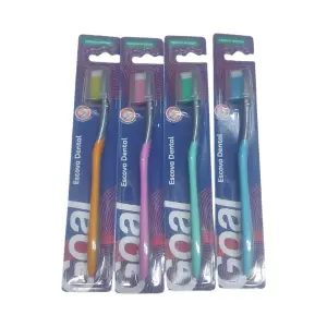Escova Dental Uso Adulto C/12 GOAL Ref GL0604 Cerdas Macias Para Higiene Bucal Diária