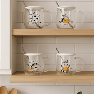 XICARA DE VIDRO COM TAMPA