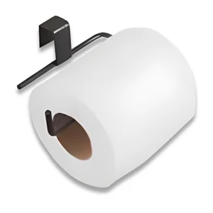 Suporte Papel Higiênico Acoplado Preto Linha Banho Azzo