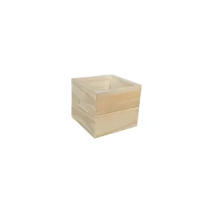 Cachepô Quadrado Natural Pote 11 Ref. 100018 - Elis Artesanatos