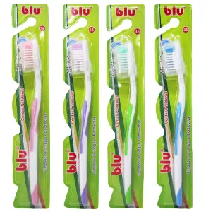 Escova Dental BLU C/12 Ref 6691 Kit Com 12 Unidades Para Higiene Bucal Diária