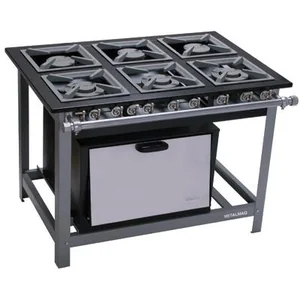 Fogão 6 Bocas Baixa Pressão M19S2000 Com 1 Forn METALMAQ