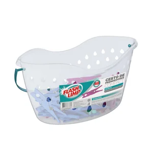 Cesto de Prendedores Compact 48 pç. Flash Limp PREÇO SOB CONSULTA