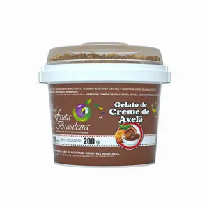 Pote 220 ml – 200 g Gelato de Creme de Avelã C/12 un Fruta Brasileira