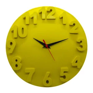 Relógio de parede Delta 3D Amarelo
