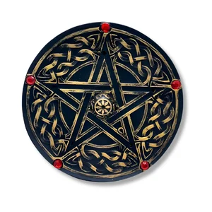 Incensário Redondo Strass Pentagrma Ref. 0938 Zed Black