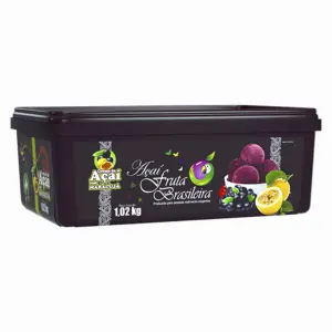 Pote 1,02 kg Açaí Maracujá C/4 un Fruta Brasileira