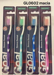 Escova dental para adulto goal gl0602 media pacote com 12un
