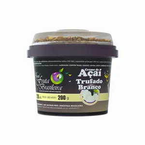 Pote 220 ml – 200 g Açaí Trufado Branco C/12 un Fruta Brasileira