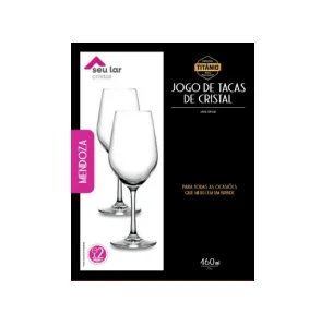TAÇA DE CRISTAL 460ML KIT C/2 SEU LAR
