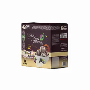 Caixa 5 litros – 4,3 kg Açaí Trufado Branco Fruta Brasileira