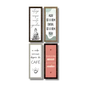 Quadros Estampas Frases FM 2cm Medidas 20x60cm Ref. 790