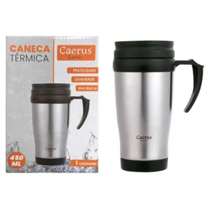 Caneca Térmica Akash Imports CRS-2917 com Tampa Antivazamento e Isolamento Térmico Duradouro
