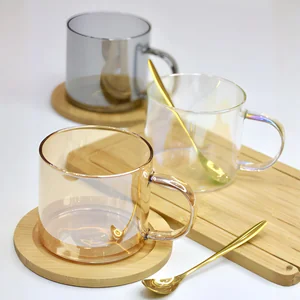 Xícara de Vidro com Tampa de Bambu LILA HOME LH330 – Elegância e Sustentabilidade