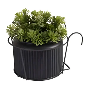 Suporte Para Vaso de Plantas Preto Linha Decoração Azzo