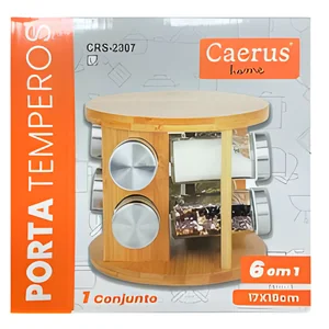Porta Condimentos 6 em 1 Akash Imports CRS-2307 – Organização e Praticidade na Cozinha
