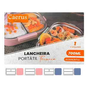 Lancheira Térmica 700 ml Akash Imports CRS-2384 Conserva Alimentos e Bebidas por Mais Tempo