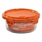 Pote de Vidro Hermético Redondo com Tampa de Silicone 635ML CV-244