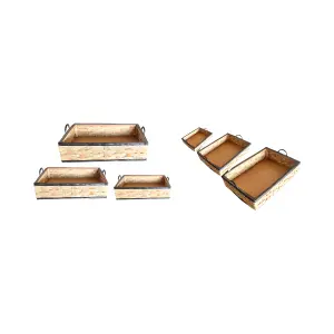 Bandeja Carnaúba em Fibra Natural Ref. C7, C8 e C9 - Elis Artesanatos