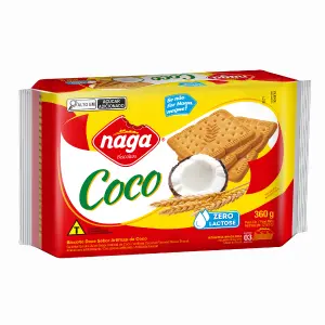 Biscoito Coco 360g NAGA