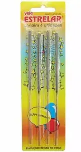 Mariazinha Vela Estrelar C/4 – Vela Decorativa para Festas e Aniversários