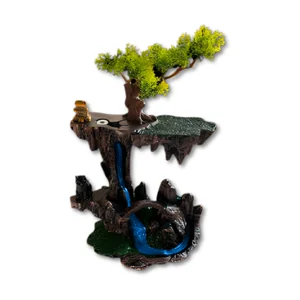 Incensário Cascata Resina Monte GG Arvore Ref. 0792 Zed Black