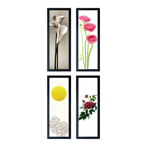 Quadros Estampas Flores Laqueadas 2cm Medidas 20x60cm Ref. 343