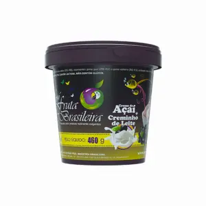 Pote 500 ml – 460 g Açaí com Creminho de Leite C/6 un Fruta Brasileira