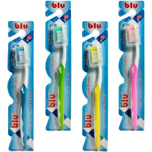 Escova Dental C/12 BLU Ref BL-6657 Cerdas Macias Para Higiene Bucal Diaria Eficiente