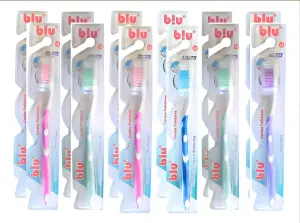 Escova Dental C/12 BLU Ref. BL-6508 Kit Com 12 Unidades Para Higiene Bucal Diária Eficiente